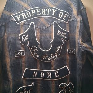 True Religion Plaid Jacket with Embroidered Details